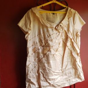 Talbots rose ruffle top